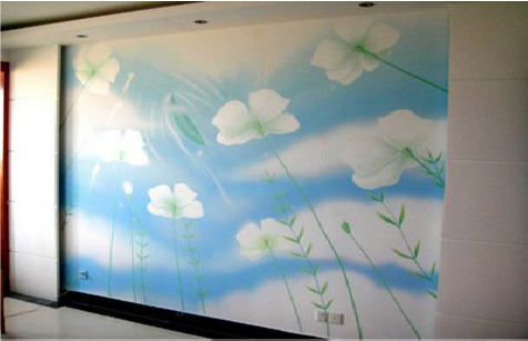 淮南画墙绘怎么画好白云的蓬松感？