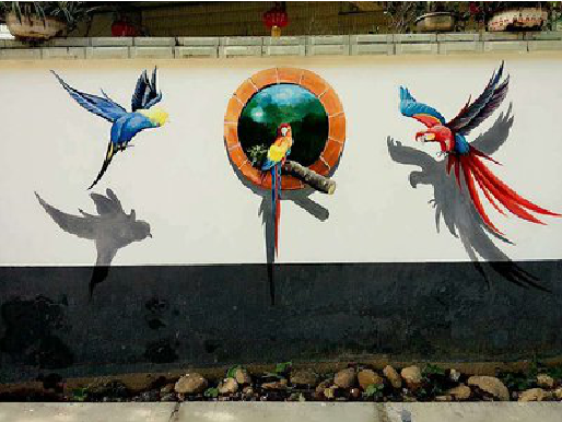 淮南视觉错位-3D墙绘设计