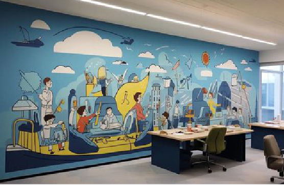 淮南办公室墙绘的特点。