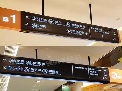 淮南如何通过商场标识牌引导客流分布？